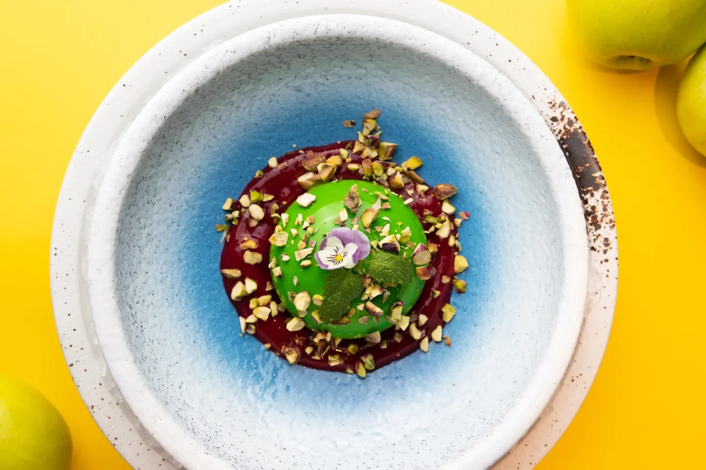 Чизкейк зеленое яблоко