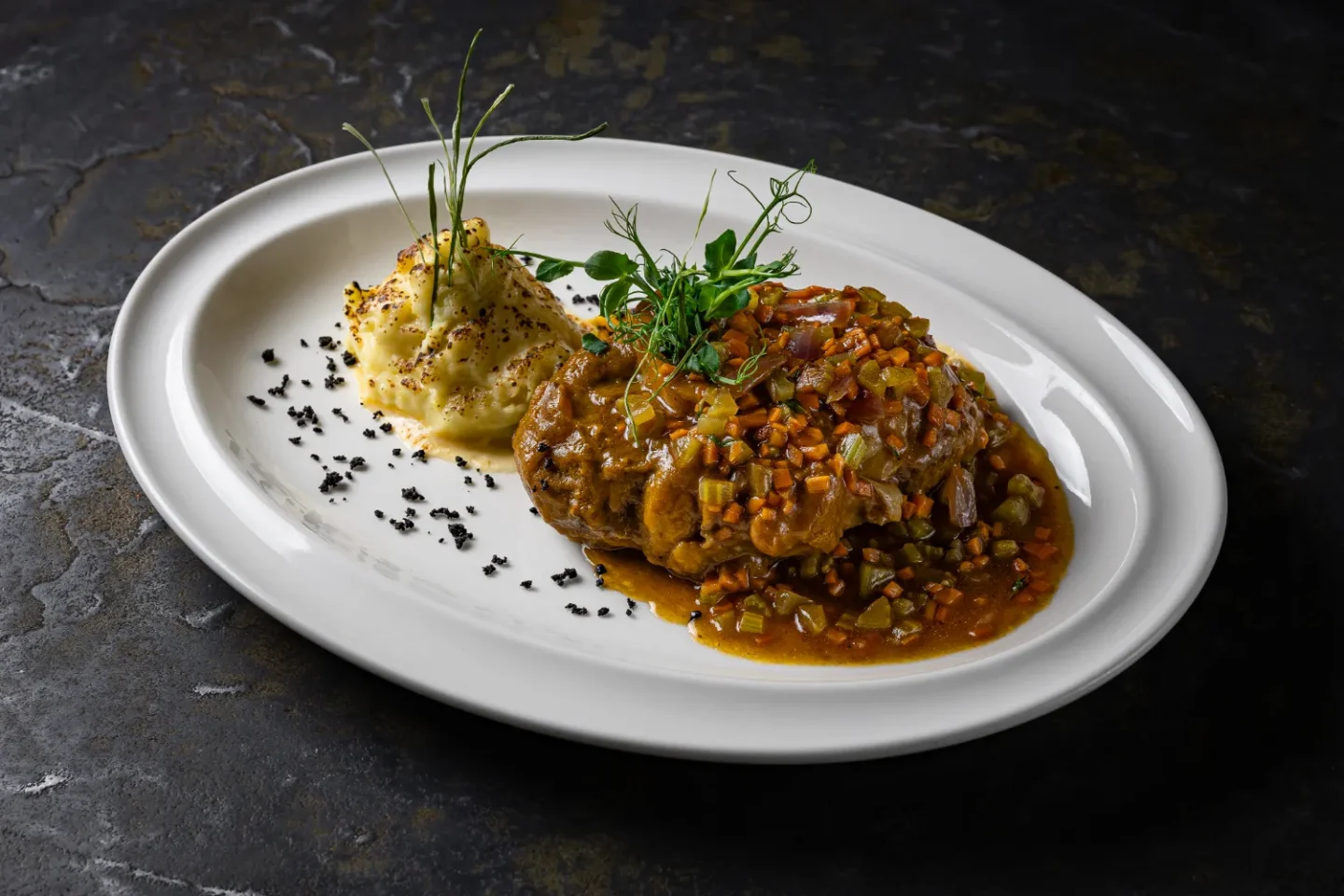 Оссобуко с картофельным пюре