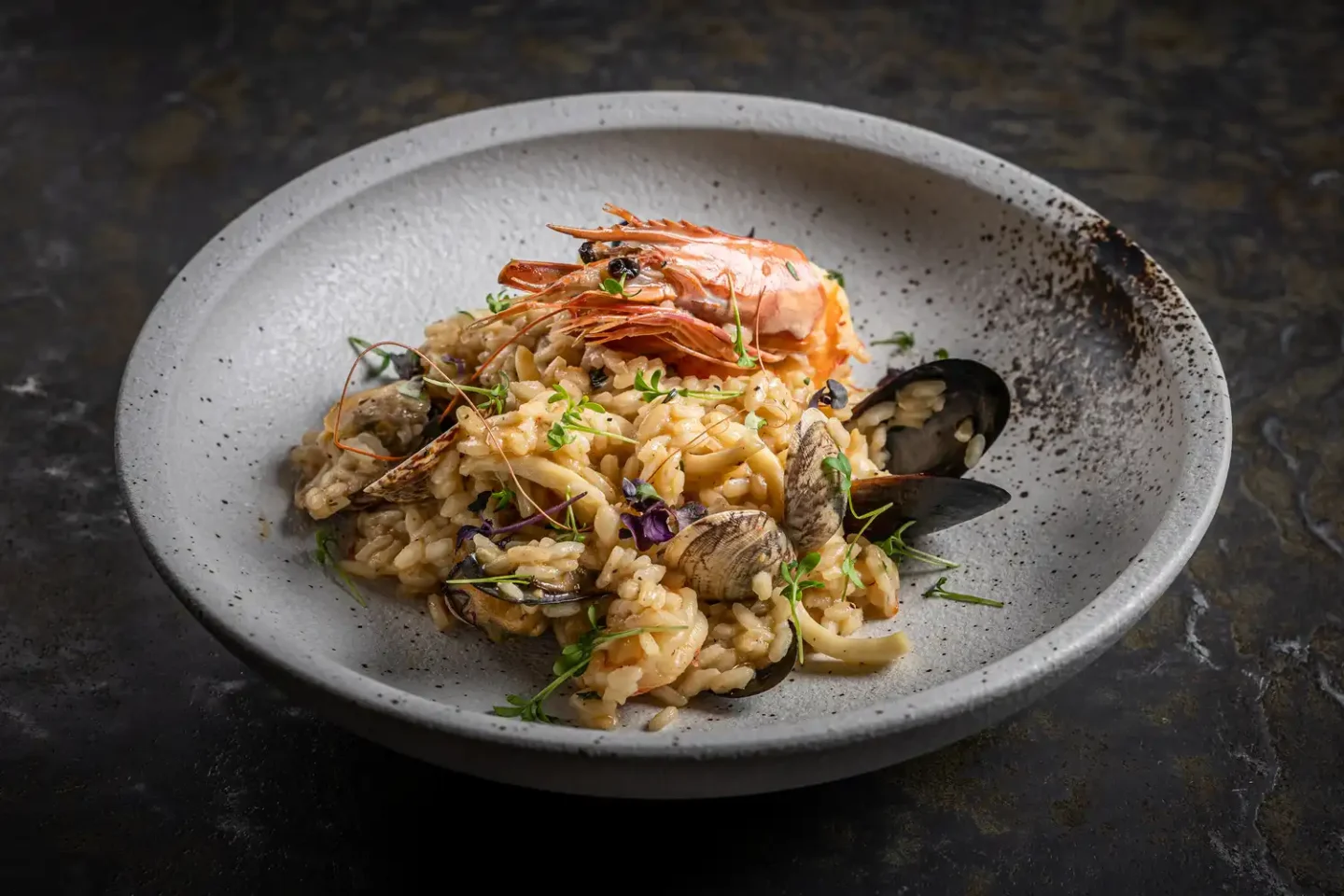 Ризотто Маре с морепродуктами в итальянском рыбном ресторане LureMe